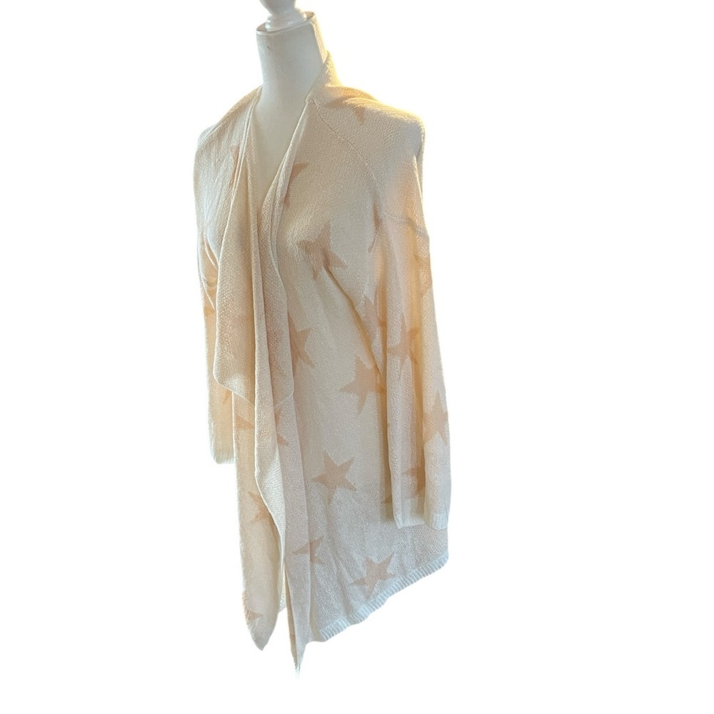 POL Star Open Knit Cardigan Cream Size Medium - Picture 6 of 7
